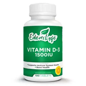 Vitamin D-3 supplement bottle